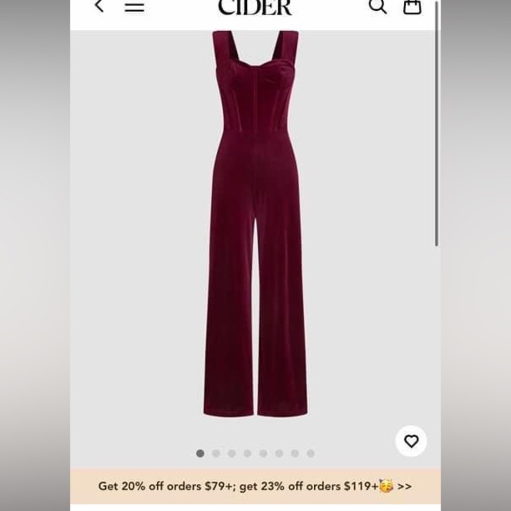 Velvet jumpsuit maroon